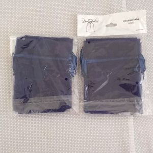 Navy organza favor bags. Approx 4 inches by 6 inches